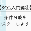 【SQL入門編⑧】条件分岐をマスターしよう！